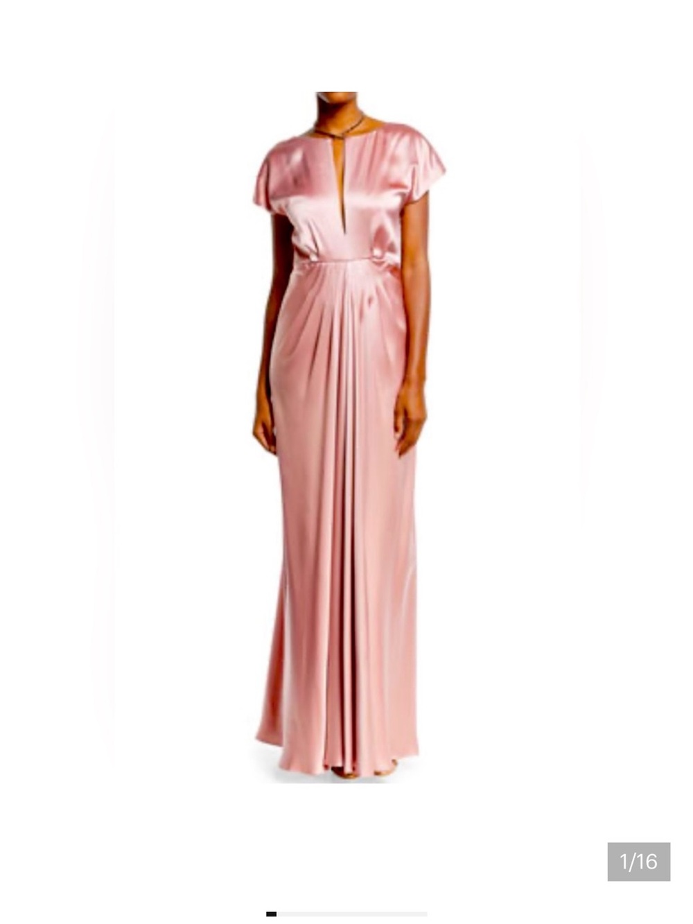 ZAC Zac Posen Rose Perry Evening Gown Rare Satin Maxi Dress